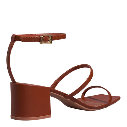 Sandália Santa Lolla Marrom Salto Bloco