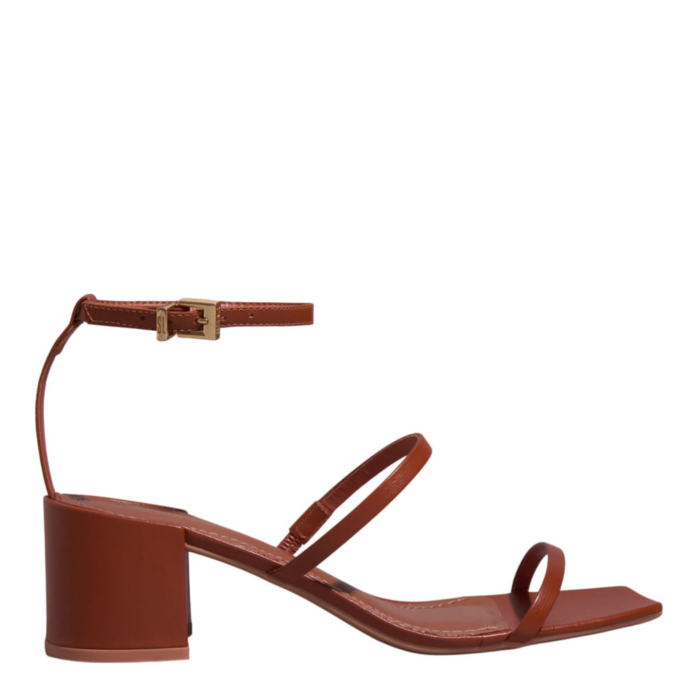 Sandália Santa Lolla Marrom Salto Bloco