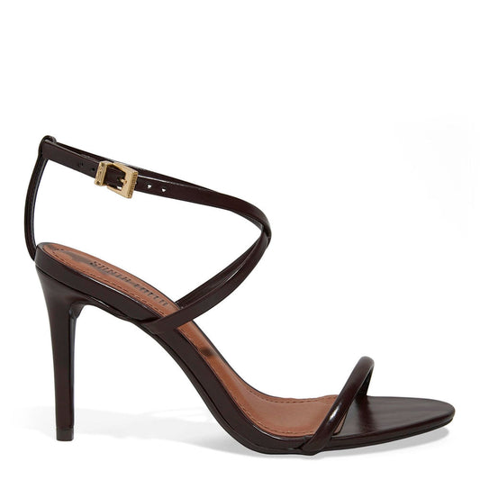 Sandália Santa Lolla Marrom Tiras Finas Salto Alto