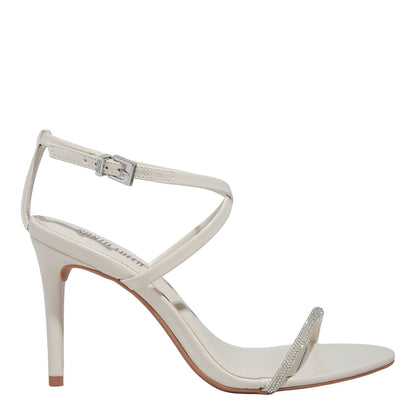 Sandália Santa Lolla Off White Pedrarias Salto Fino