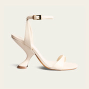 Sandália Santa Lolla Off White Salto Fino