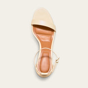 Sandália Santa Lolla Off White Salto Fino Fivela