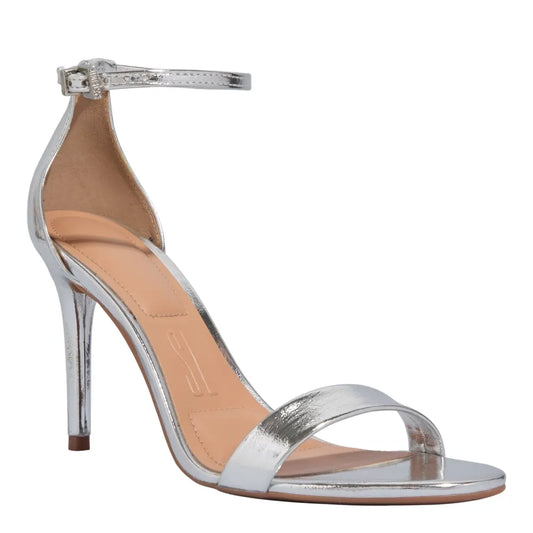 Sandália Santa Lolla Prata Salto Alto Fino