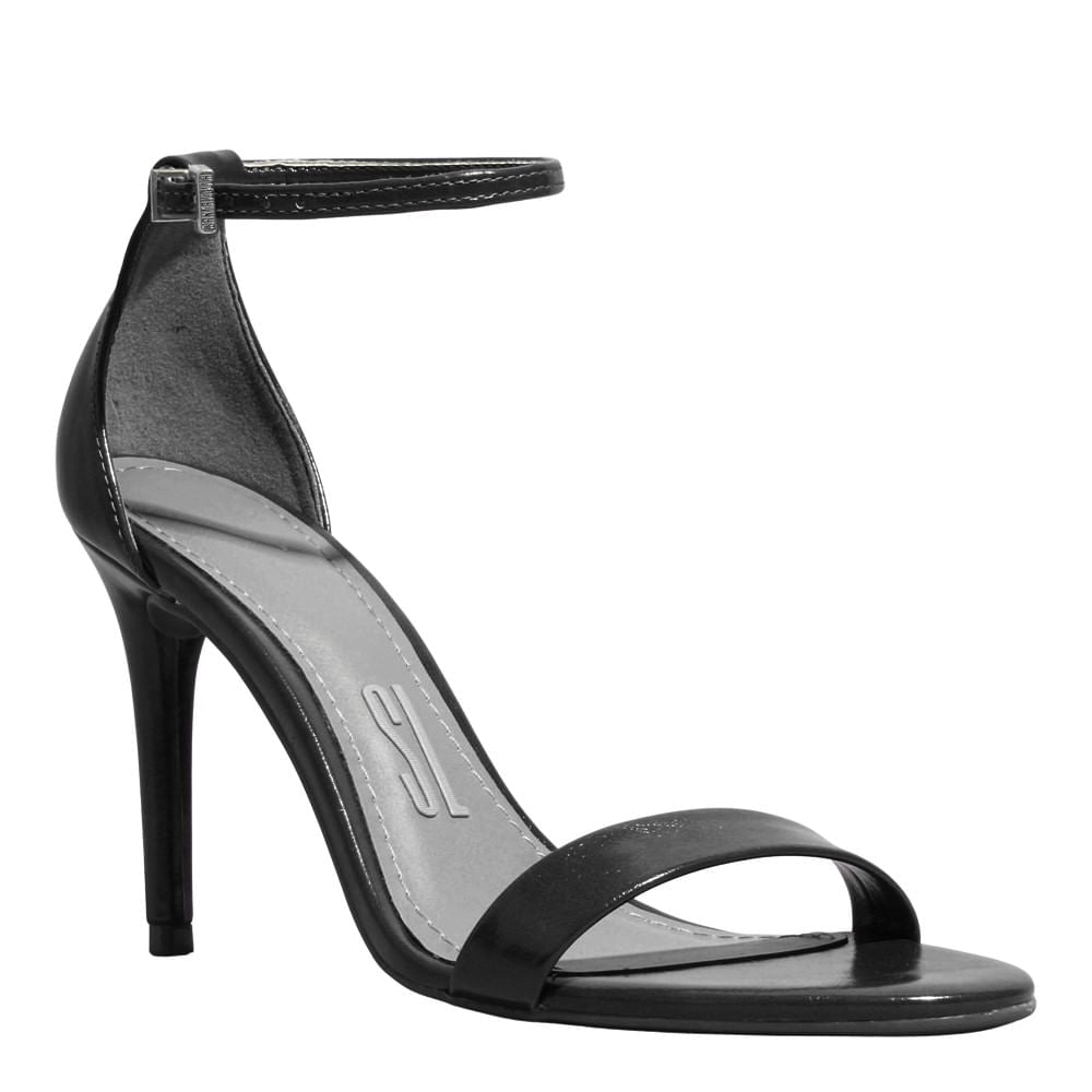 Sandália Santa Lolla Preta Salto Alto Fino