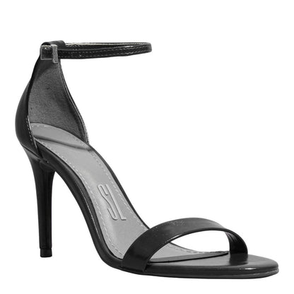 Sandália Santa Lolla Preta Salto Alto Fino