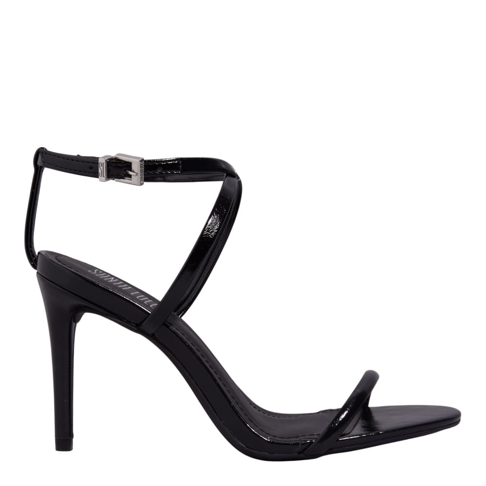 Sandália Santa Lolla Preta Salto Alto Fino