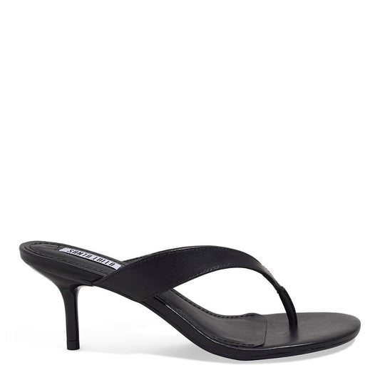 Sandália Santa Lolla Preta Salto Fino Tira Em V