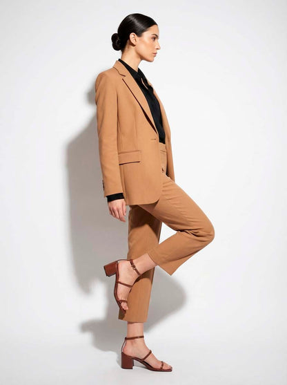 Sandália Santa Lolla Terracota Couro Salto Bloco