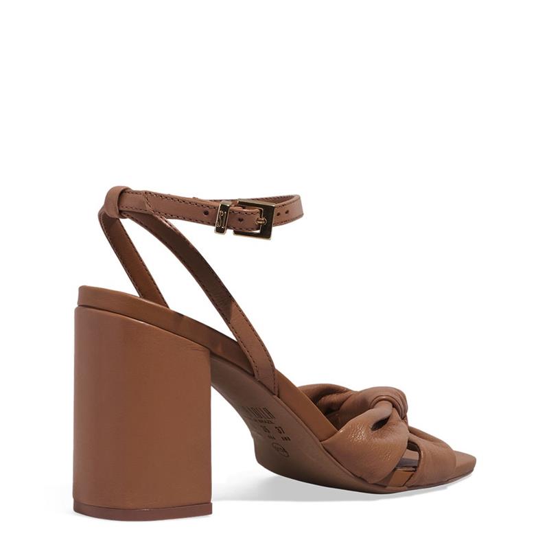 Sandália Santa Lolla Terracota Nó Salto Bloco