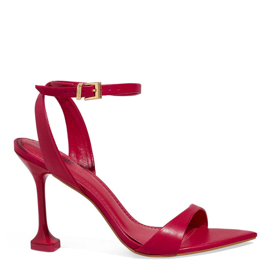 Sandália Santa Lolla Vermelha Salto Fino Fivela