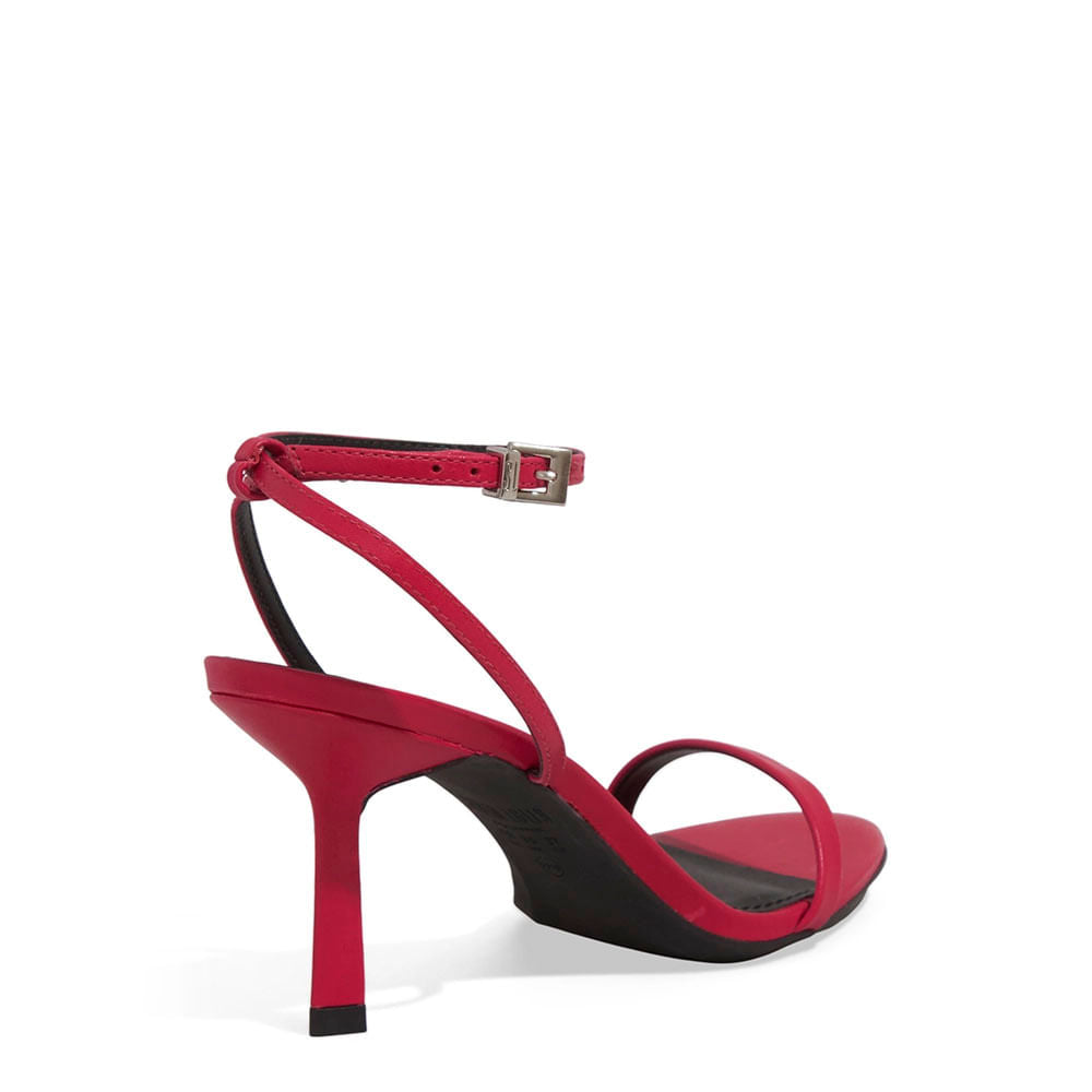 Sandália Santa Lolla Vermelha Salto Fino Tiras