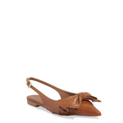 Sapatilha Santa Lolla Caramelo Couro Slingback Laço