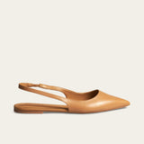 Sapatilha Santa Lolla Caramelo Slingback Bico Fino