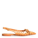 Sapatilha Santa Lolla Caramelo Slingback Perfuros Laço
