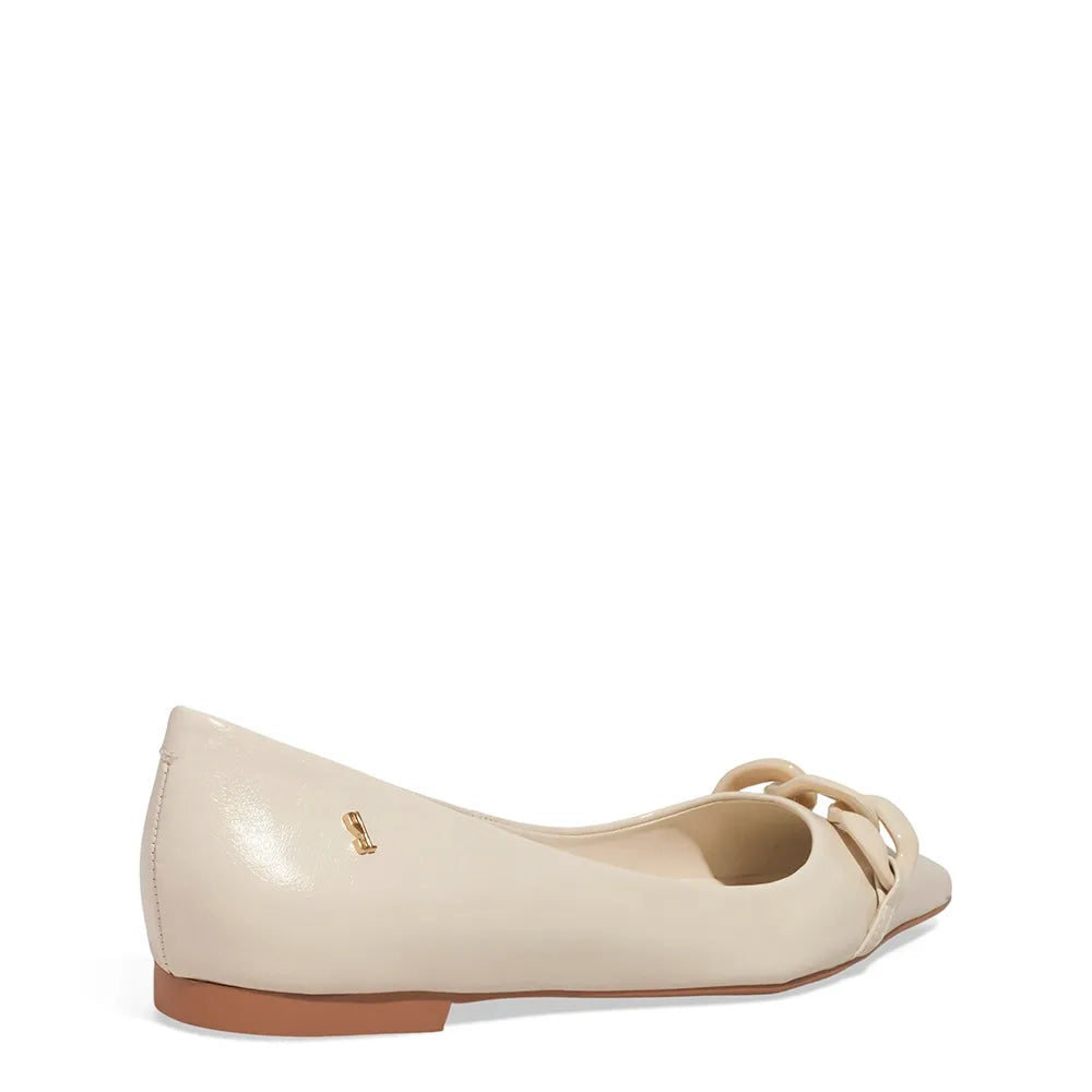 Sapatilha Santa Lolla Off White Bico Fino Elo
