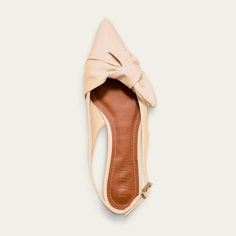 Sapatilha Santa Lolla Off White Slingback Nó