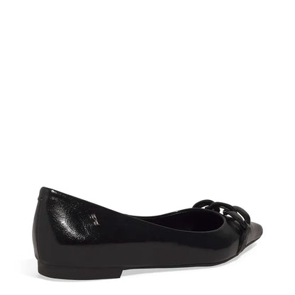 Sapatilha Santa Lolla Preta Corrente No Cabedal