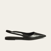 Sapatilha Santa Lolla Preta Couro Slingback