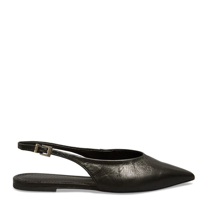 Sapatilha Santa Lolla Preta Couro Slingback