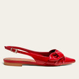 Sapatilha Santa Lolla Vermelha Verniz Slingback