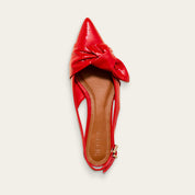 Sapatilha Santa Lolla Vermelha Verniz Slingback