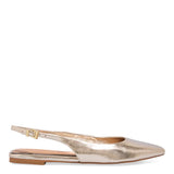 Sapatilha Slingback Santa Lolla Dourada Metalizada