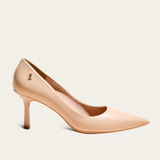 Scarpin Santa Lolla Bege Couro Salto Fino