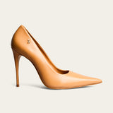Scarpin Santa Lolla Caramelo Couro Salto Agulha