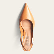 Scarpin Santa Lolla Caramelo Couro Slingback