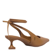 Scarpin Santa Lolla Caramelo Couro Slingback