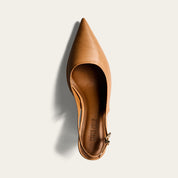 Scarpin Santa Lolla Caramelo Slingback Salto Anabela