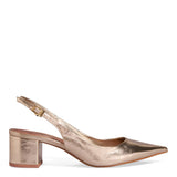 Scarpin Santa Lolla Dourado Metalizado Slingback