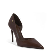 Scarpin Santa Lolla Marrom Couro Salto Fino