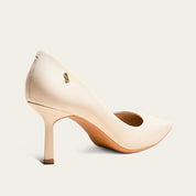 Scarpin Santa Lolla Off White Couro Salto Fino