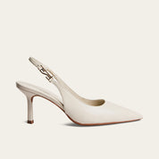 Scarpin Santa Lolla Off White Couro Slingback