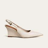 Scarpin Santa Lolla Off White Couro Slingback