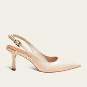 Scarpin Santa Lolla Off White Slingback Couro