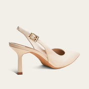 Scarpin Santa Lolla Off White Slingback Couro