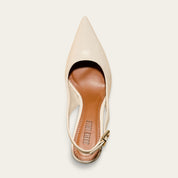 Scarpin Santa Lolla Off White Slingback Couro