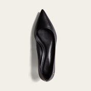Scarpin Santa Lolla Preto Couro Salto Baixo