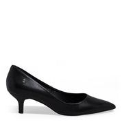 Scarpin Santa Lolla Preto Couro Salto Baixo