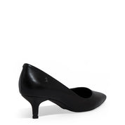 Scarpin Santa Lolla Preto Couro Salto Baixo