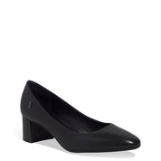 Scarpin Santa Lolla Preto Couro Salto Bloco