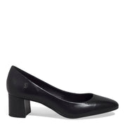 Scarpin Santa Lolla Preto Couro Salto Bloco