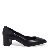 Scarpin Santa Lolla Preto Couro Salto Bloco