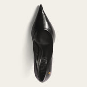 Scarpin Santa Lolla Preto Couro Salto Fino