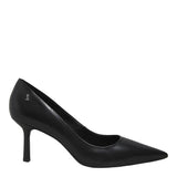Scarpin Santa Lolla Preto Couro Salto Fino