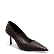 Scarpin Santa Lolla Preto Couro Salto Fino