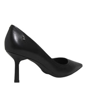 Scarpin Santa Lolla Preto Couro Salto Fino