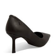 Scarpin Santa Lolla Preto Couro Salto Fino